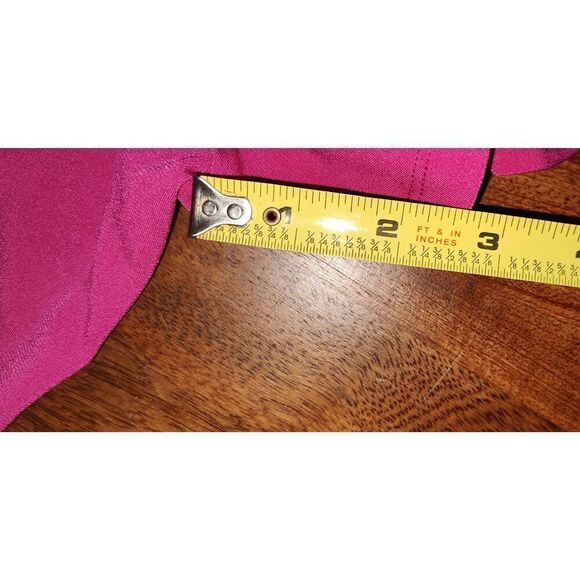 Torrid Size 00 Fushia v neck blouse flowy polyester spandex blend - Picture 11 of 14